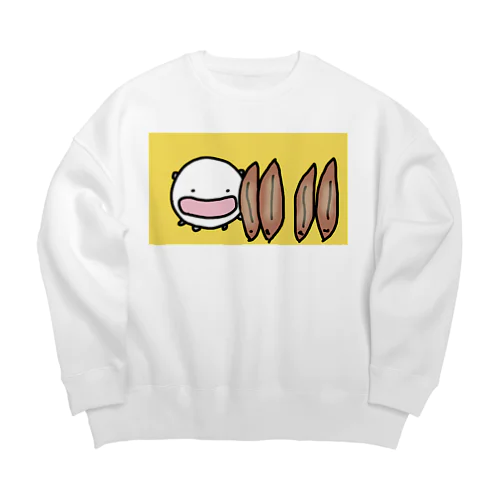 うなぎの蒲焼きを立てまくるねこです Big Crew Neck Sweatshirt