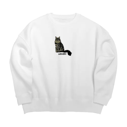 wasabi　イラスト Big Crew Neck Sweatshirt