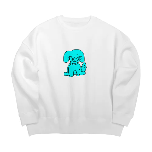 へんないきものみずいろ Big Crew Neck Sweatshirt