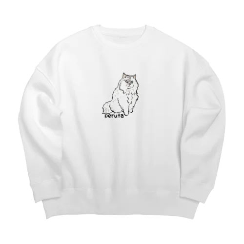 Peruta イラスト Big Crew Neck Sweatshirt