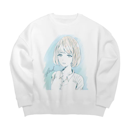 可愛い女の子 Big Crew Neck Sweatshirt