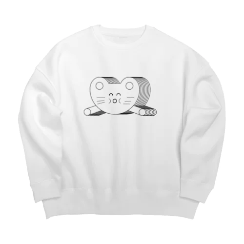 早いネコ Big Crew Neck Sweatshirt