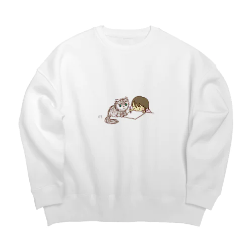 だーちゃんとちびっ子画伯 Big Crew Neck Sweatshirt