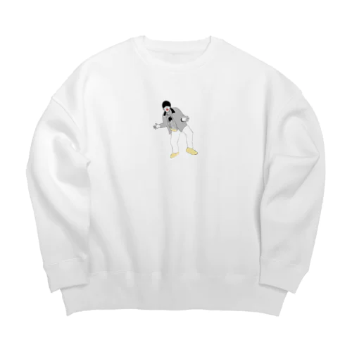 ひょうきんきのこ Big Crew Neck Sweatshirt