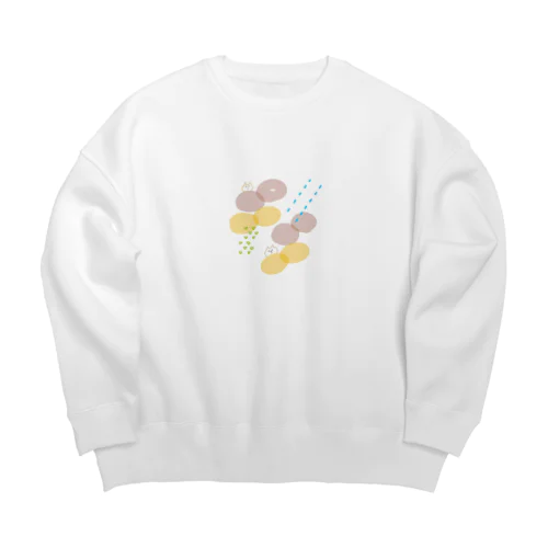 もようにかくれネコ Big Crew Neck Sweatshirt