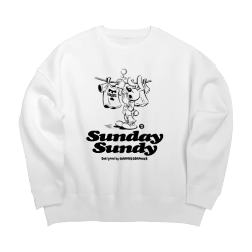 SUNDAY SUNDY No.2 Big Crew Neck Sweatshirt