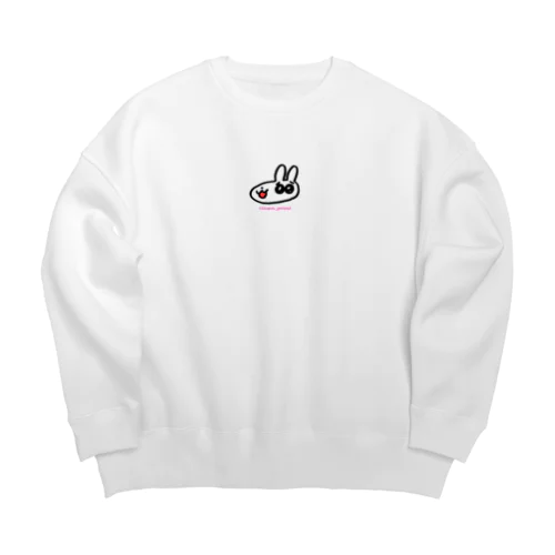 ぴえんうさぽん Big Crew Neck Sweatshirt