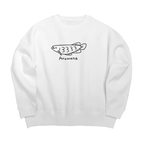 しゃくれアロワナ Big Crew Neck Sweatshirt