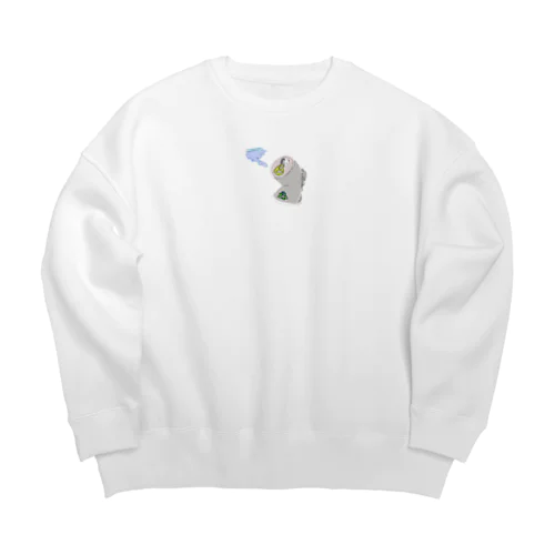 Cry of an empty can.（color） Big Crew Neck Sweatshirt