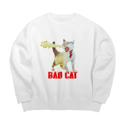 炎のBAD CAT Big Crew Neck Sweatshirt