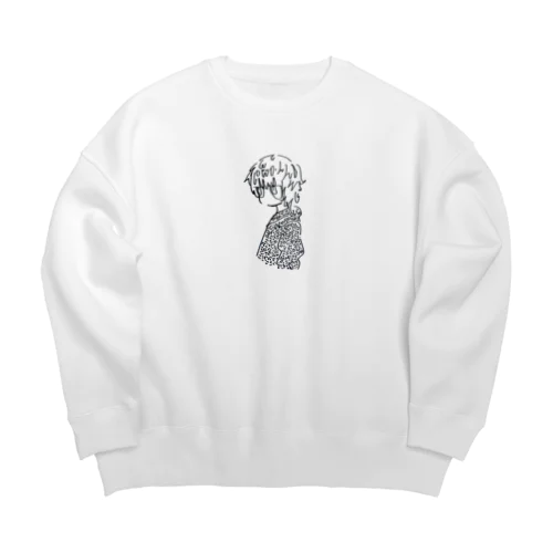 ウルフBOY Big Crew Neck Sweatshirt