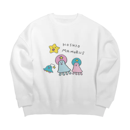 ヒロこてんの HOSHIOMAMORUS Big Crew Neck Sweatshirt