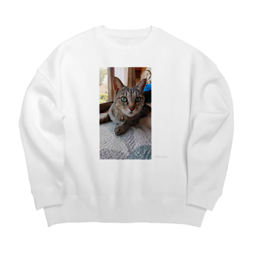 キジトラ猫ミミさん Big Crew Neck Sweatshirt