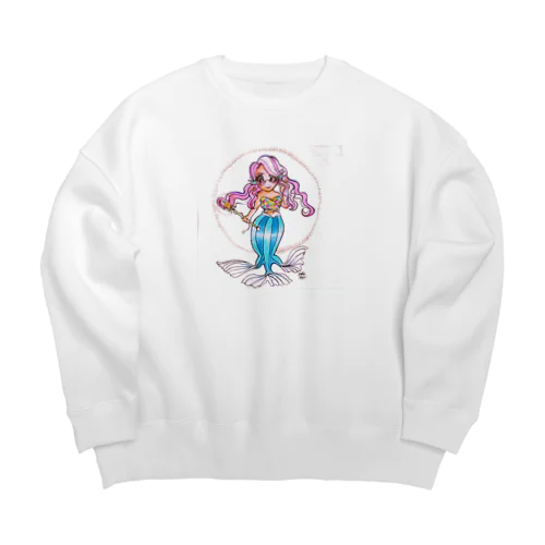 アニメ調アマビエ様 Big Crew Neck Sweatshirt