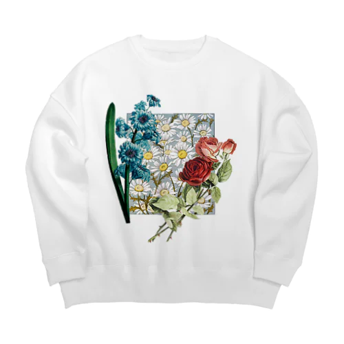 花_Flower  Big Crew Neck Sweatshirt