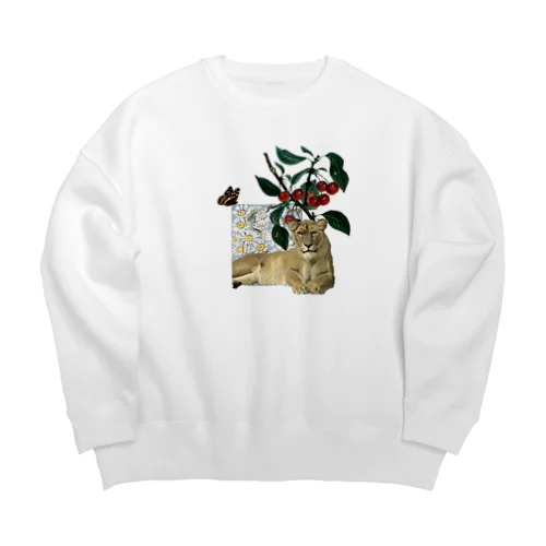 虎_タイガー Big Crew Neck Sweatshirt