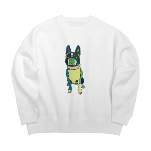 ボストンテリアのセブン君 Park a Holic Bostonterrier Big Crew Neck Sweatshirt