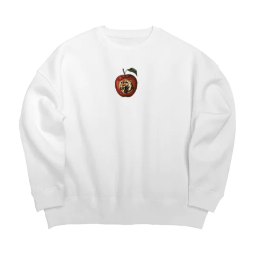 虎とりんご_Tiger&apple Big Crew Neck Sweatshirt