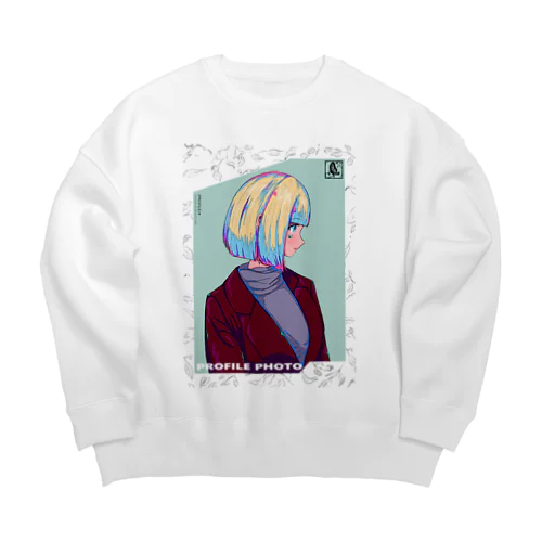 横顔ちゃん Big Crew Neck Sweatshirt