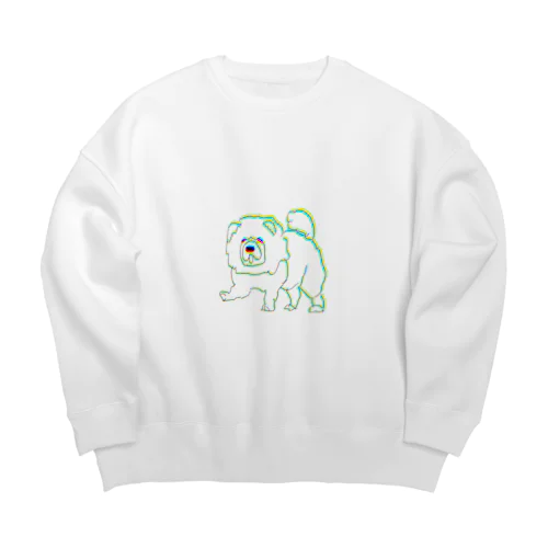 犬チャウチャウ(ちょっと大) Big Crew Neck Sweatshirt