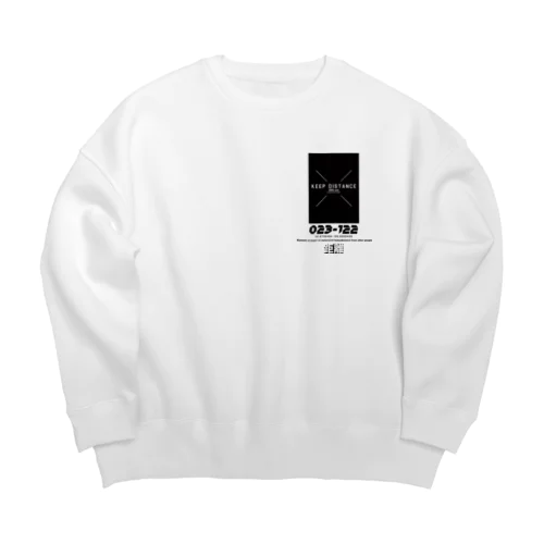 (黒)023-122【距離】ビックシルエットスウェット Big Crew Neck Sweatshirt