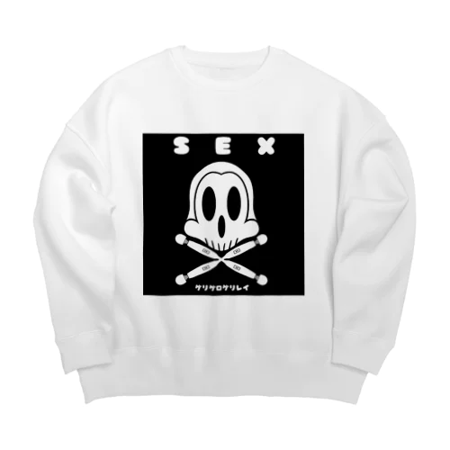 ドクロ Big Crew Neck Sweatshirt