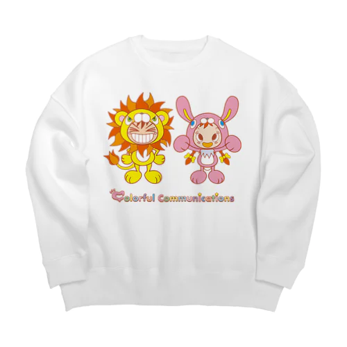 ライオンくんとウサギちゃん Big Crew Neck Sweatshirt