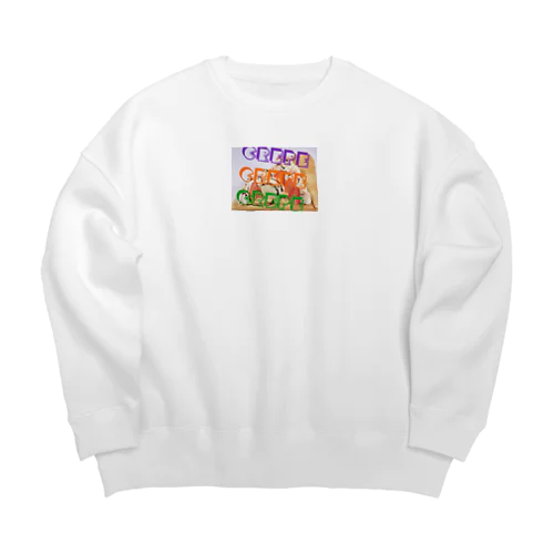 crepe Big Crew Neck Sweatshirt