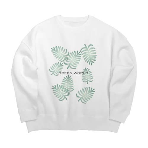 Green world② Big Crew Neck Sweatshirt