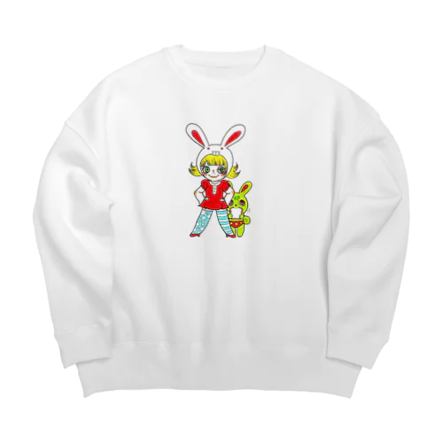 えっへん！Ms.Bunny Moogとさかなちゃん Big Crew Neck Sweatshirt
