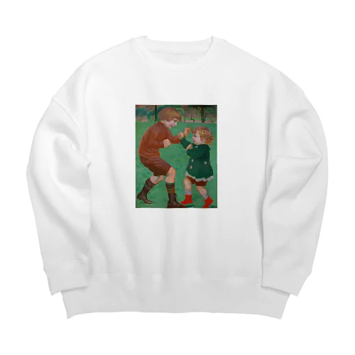 負けないよ〜　西洋画 Big Crew Neck Sweatshirt