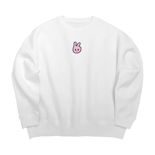 うさぎ　いちご Big Crew Neck Sweatshirt