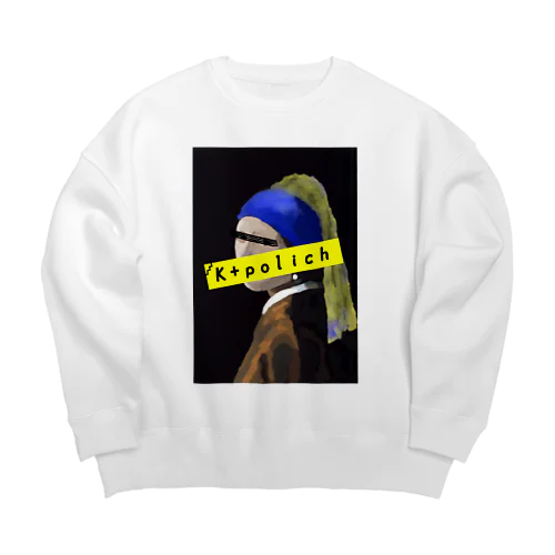 K+polich 目隠し少女 Big Crew Neck Sweatshirt