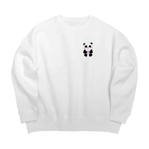 Panda with love  Big Crew Neck Sweatshirt