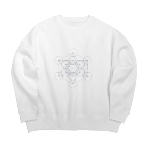 シンプル　「Metatron’s Cube」 Big Crew Neck Sweatshirt