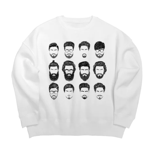 ヒゲ's Big Crew Neck Sweatshirt