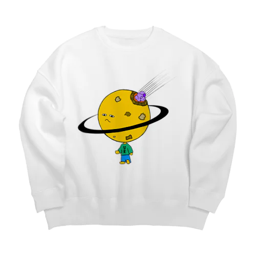 土星くん Big Crew Neck Sweatshirt