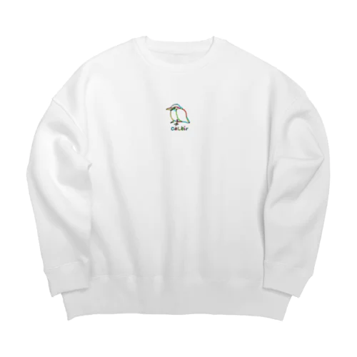 カラフルになったカワセミ Big Crew Neck Sweatshirt