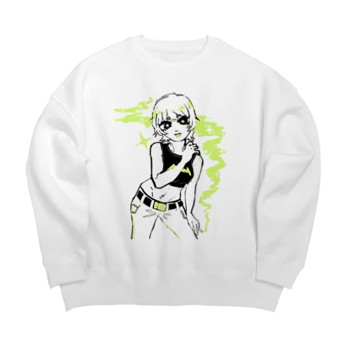 ヤニカス女 Big Crew Neck Sweatshirt