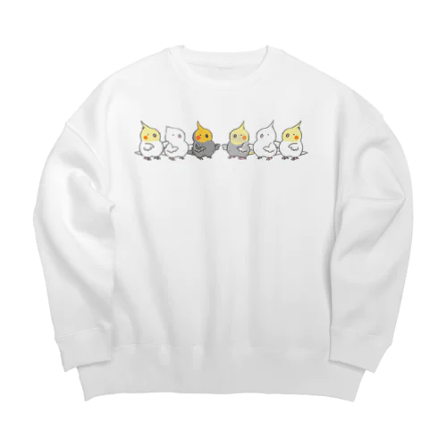 オカメインコのサルエルチーム Big Crew Neck Sweatshirt