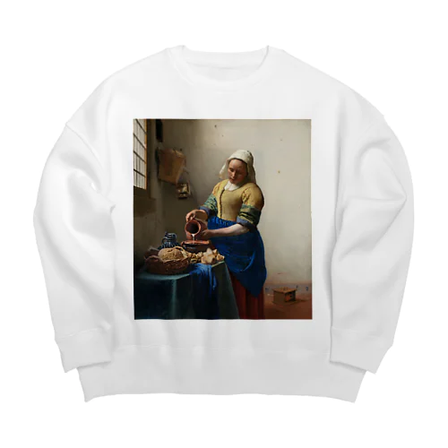 牛乳を注ぐ女 / ヨハネス・フェルメール Big Crew Neck Sweatshirt