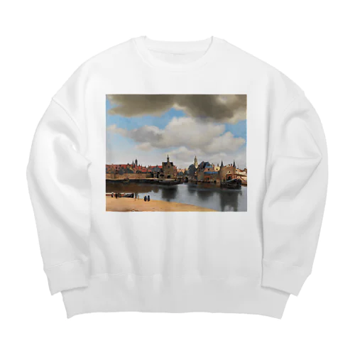 デルフトの眺望 / ヨハネス・フェルメール Big Crew Neck Sweatshirt