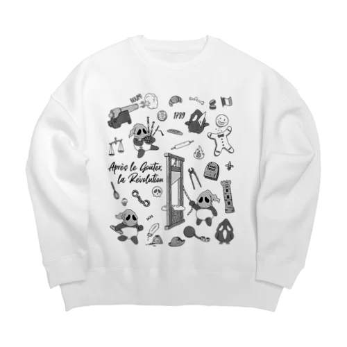 ラ・レボルション（柄） Big Crew Neck Sweatshirt