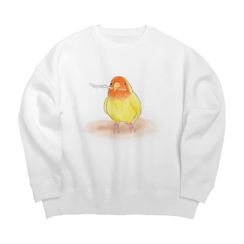 コザクラインコ　レイ【まめるりはことり】 Big Crew Neck Sweatshirt