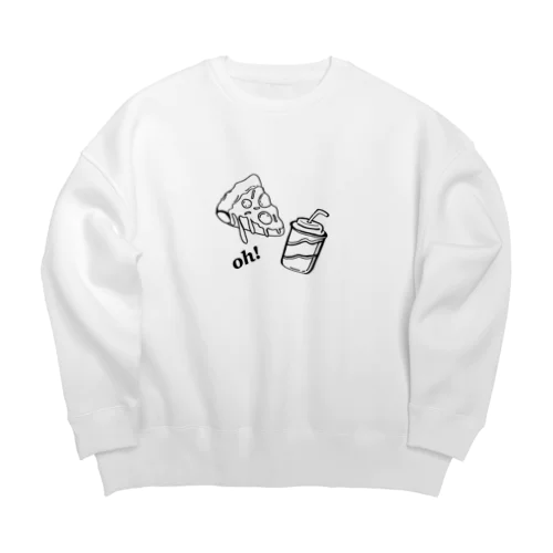 とけとけのピザ！ Big Crew Neck Sweatshirt