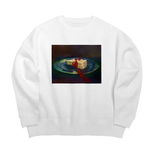 どこにもいけないケーキ Big Crew Neck Sweatshirt