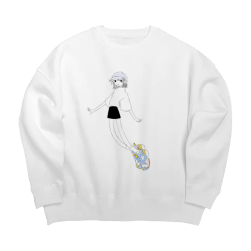 ふゆうなしょうじょ Big Crew Neck Sweatshirt