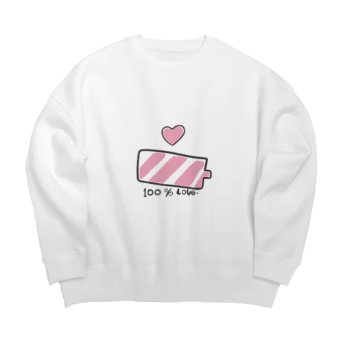 💗100% Big Crew Neck Sweatshirt