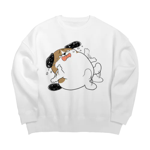 もじゃまるやだやだ Big Crew Neck Sweatshirt