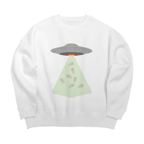 トイレペーパー泥棒の宇宙人 Big Crew Neck Sweatshirt